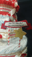Load image into Gallery viewer, Tiered Diaper cake with Pram Topper