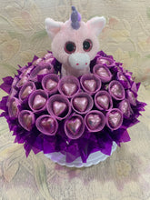 Load image into Gallery viewer, Unicorn and chocolate hearts Bouquet