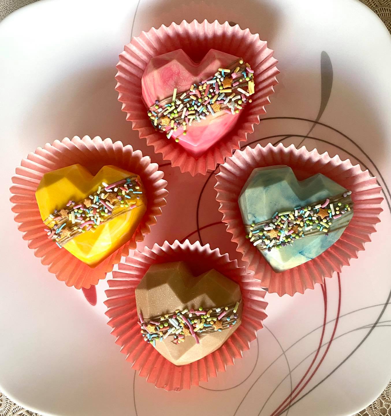 Dazzling Hearts Hot Chocolate / Coffee Bombs