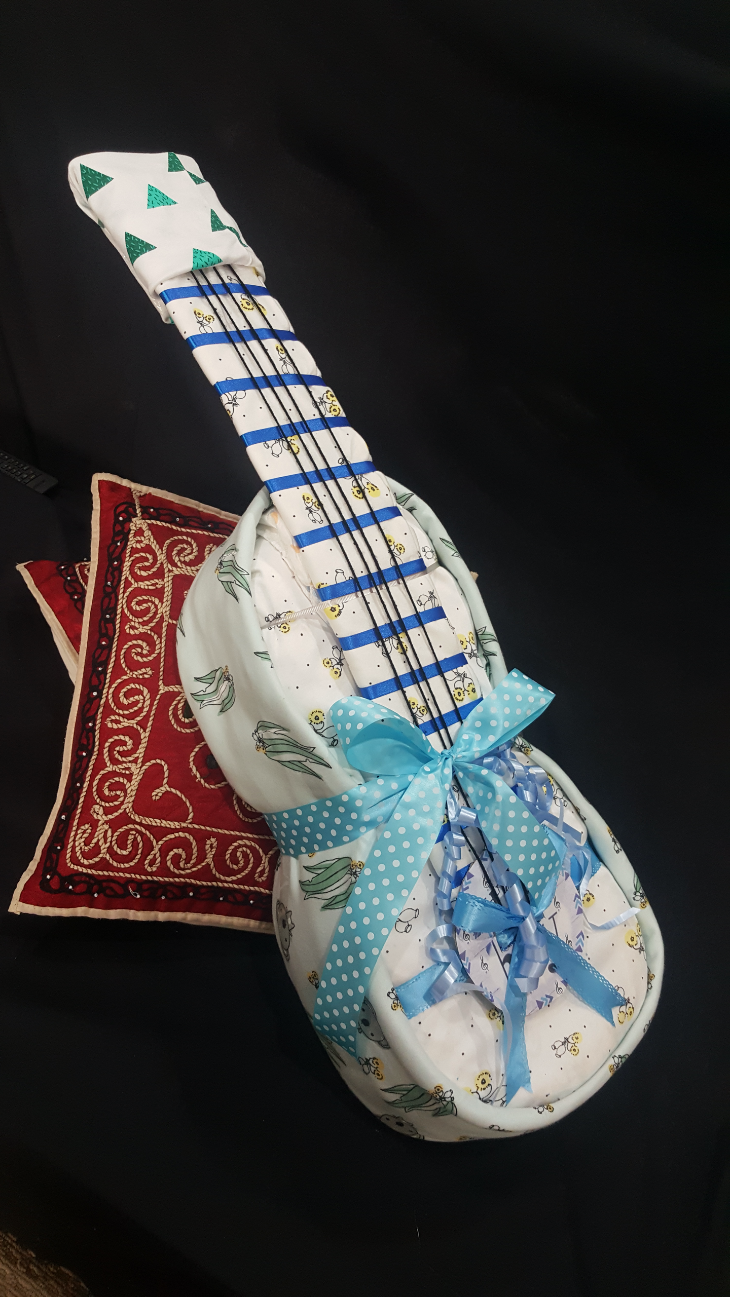 Guitar diaper deals cake